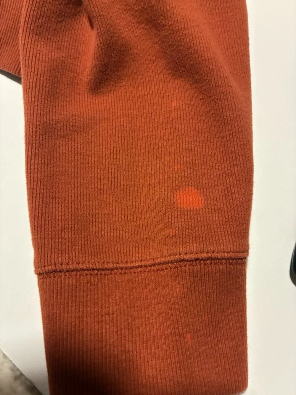 Tasso Elba Men’s Mock Neck Quarter Zip Pullover Sweater Rust Orange Size L